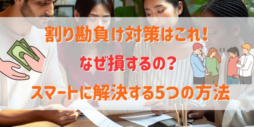 割り勘負け対策はこれ！なぜ損するのか？スマートに解決する5つの方法