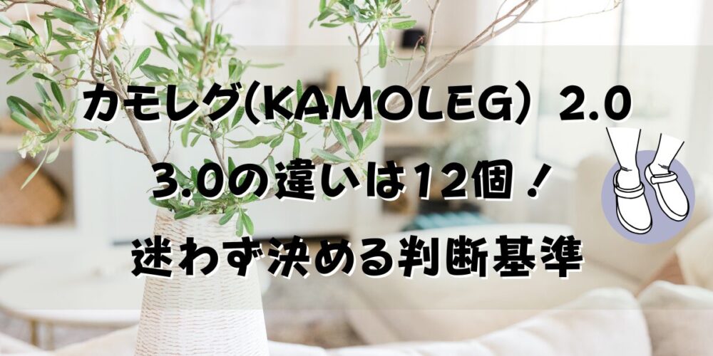 カモレグ(KAMOLEG) 2.0と3.0の違いは12個！迷わず決める判断基準