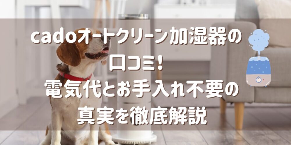 cadoオートクリーン加湿器の口コミ！電気代とお手入れ不要の真実を徹底解説